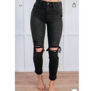 Tobi High Rise Eunina Jeans - Black